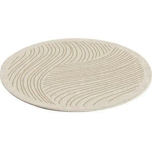 Vloerbedekking rond tapijt moderne streep slaapkamer tapijten woonkamer zacht en antislip tapijt kristal fluweel vloerbescherming mat tapijt (kleur: Cloor-01, maat: 100 x 100 cm)