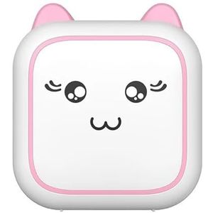 Miniprinter Thermische Zelfklevende Etiketten Printersticker Bluetooth Mini Pocket Label Notes-printer For Thuis En Op Kantoor Helder Afdrukken(Pink)