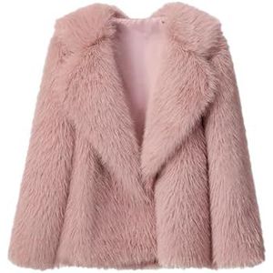 Faux Fur Coat Vrouwen Overjas Herfst Winter Losse Uitloper, pnnrk, L