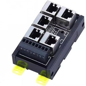 LMNCBVYA RJ45-8P-5 Port Industrial Ethernet Hub - 8Pin Wiring Terminal Block Adapter for Network Connections