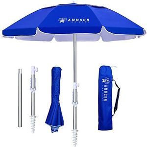 Pincho Grote strandparasol, 200 cm, winddicht tot 35 km/u, aluminium, 8 fibreglass ribben, gewicht 1,6 kg, Kleur 8, Grande, Modern
