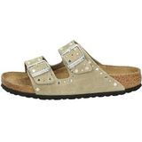 Arizona - Muiltjes - Effen - Leer/Suède - Glitterend - Open Toe