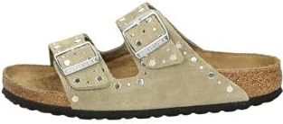 Arizona - Muiltjes - Effen - Leer/Suède - Glitterend - Open Toe