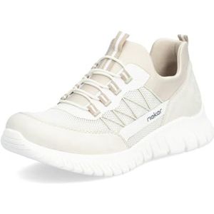 Rieker Dames Low-Top Sneaker M5358, vrouwen lage schoenen, beige 60, 38 EU