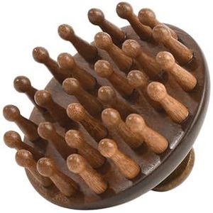 Ronde massageverf, 1 stuks, houten kam, massagekam voor haar, handmassagegereedschap, creatieve kam.