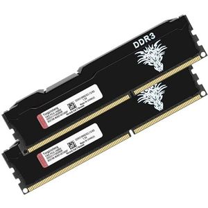 DDR3 16GB Kit (8GBx2) Desktop RAM 1866MHz PC3-14900 UDIMM Non-ECC Unbuffered 1.5V 2Rx8 Dual Rank 240 Pin CL13 PC Geheugen Computer Memory Upgrade Geheugenmodule (Zwart)