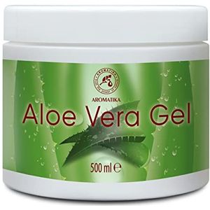 Aloë Vera Gel 500ml - Hydraterende Gezicht - Haar en Lichaam - Kalmerende Huidgel - Verkoelende Gel voor Alle Huidtypes - Aloë Gel voor Droge Huid - Scheergel
