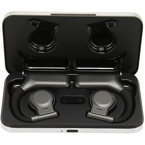 Open Oordopjes, Draadloze 5.3-hoofdtelefoon, Diepe Bas, Ruisonderdrukking, Type-C-interface, Lange Levensduur, voor Muziek en Games (GREY)