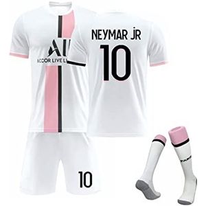 ZHUANGXINJIA Páris Mé 7 Mbappé # 11 van María # 10 Neymar # 30 Messi # 4 Sergio Ramos Set met korte mouwen, voetbalshirt voor volwassenen en kinderen, ademend, sneldrogend (10/22)