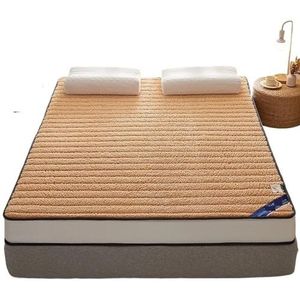 Ayztantine Tatami futonmatras, latex matras, futon, dikke vloermat, opvouwbare tatami-matras, slaapkamermeubels, groot bed, sprei beddengoed (kaki, 120 x 200 cm)