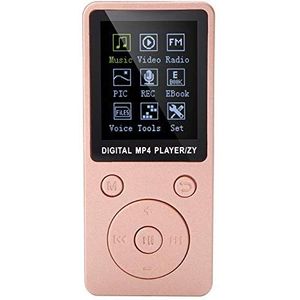 VBESTLIFE Draagbare MP4-speler, MP4-speler, muziekspeler, ondersteunt 32 GB TF-kaart met hoofdtelefoon, MP4-speler, sleuf voor TF-kaarten met lange wachttijd (roze)