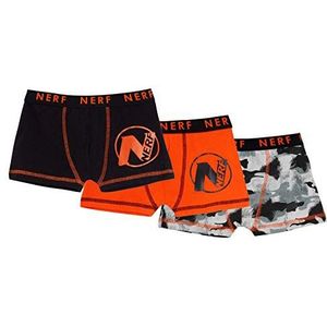 Nerf Officiële boxershort voor jongens, multipack trunks voor kinderen, camouflageondergoed, slips, boxers, trunks, verpakking van 3 stuks, Meerkleurig, 11-12 jaar