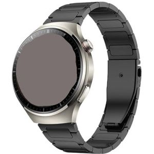 22 mm titanium metalen band geschikt for Huawei Watch4Pro GT3Pro 46 mm ultieme pasvorm for Samsung horloge 46 mm GearS3 45 mm geschikt for Amazfit GTR 47 mm band(Black,For Huawei Watch4Pro)