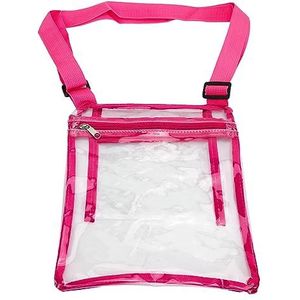 Transparante Tas, Waterdichte PVC Verstelbare Draagbare Doorzichtige Tas voor Muziekfestival voor Strand (Roze)