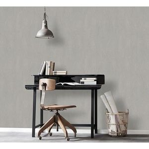 behang golvende lijnen taupe 53 cm x 10.05 m - van Sanders & Sanders