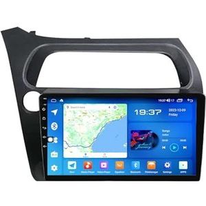 Android 11 Dubbel Din Stereo Auto Multimedia Radio Voor Honda Civic Hatchback 2006-2011 9 Inch Dubbel Din Auto Stereo Head unit Ondersteuning 4G WIFI Bluetooth Stuurbediening Carplay(A600S 4G+WIFI 8-C