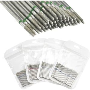 Nagelboorset, Nagelboorset for manicure, 50 stuks diamantnagelboortjes for elektrische manicure, pedicure, nagelriemen reinigen, dode huid verwijderen, veelkleurig(Set A058)