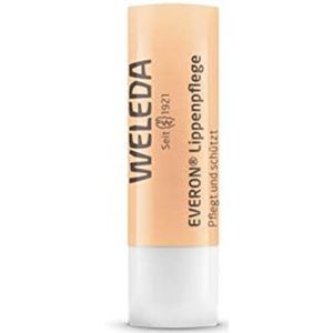 WELEDA Everon Lippenverzorging, natuurlijke cosmetica, lippenstift van sheaboter en rozenwas, ter verzorging en bescherming van droge lippen, met natuurlijke uv-bescherming, 1 x 4,8 g
