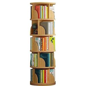 Staande boekenkast 360 ° Roterende Boekenplank Multi-tier Staande Boekenkast Kinderen Prentenboek Ronde Boekenplank Organizer Woonkamer Boekenrek perfecte weergave