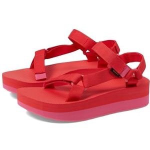 Teva Originele universele sandalen voor dames met platte vorm voor sport en outdoor, roze (hot pink), 43 EU