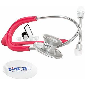 MDF® Acoustica® Deluxe Lichtgewicht Dubbelkoppige Stethoscoop - Gratis Onderdelen voor Leven Programma & Levenslange Garantie - Framboos (MDF747XP-23)