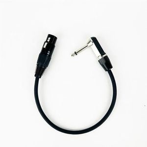 3Pin Vrouwelijke XLR naar 1/4 (6,35mm) TS Hoek Mono Mannelijke Jack Ongebalanceerde Microfoonkabel Mic Cord for Dynamische Microfoon 0.3M-15M (Color : Svart, Size : 15M)