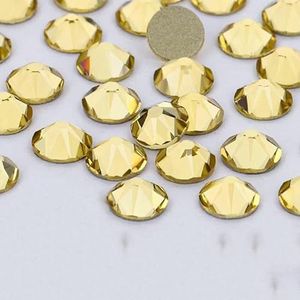 2088 DIY kristal nageldecoraties zonder hotfix, 8 grote en 8 kleine strass steentjes, platte achterkant, plaknagels voor nagelkunst - Jonquil - SS30-288 stuks