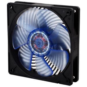 SilverStone SST-AP121 - Air Penetrator 120 mm krachtige behuizing ventilator met unieke luchtstroomkanalisatie, laag energieverbruik en blauwe lichtgevende UV-ventilatorbladen, zwart