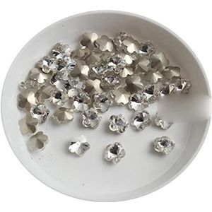 Leuke Mini Bloem 6MM Puntige Bodem 3D Kristalglas Nagel Strass Steen DIY Manicure Decoratie Accessoires-1.Crystal,Bloem 6mm,30st