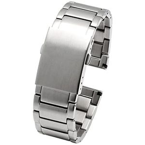 EDVENA 22 Mm 24 Mm 26 Mm 28 Mm 30 Mm Roestvrijstalen Horlogeband Compatibel Met Diesel Compatibel Met DZ4316 DZ7395 DZ7305 Heren Metalen Massieve Polsband Armband(Color:A Silver,Size:30mm)