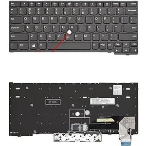Russisch Amerikaans toetsenbord met achtergrondverlichting voor Lenovo Thinkpad X13 L13 X280 A285 X390 X395 01YP160 01YP040 01YP142 01YP222 01YP120(US Black Hole)
