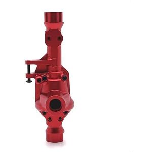 Geschikt for WLtoys 104006 104010 104020 104026 RC auto metalen upgrade reserveonderdelen, metalen voorasbehuizing, chassisversterking(Red)