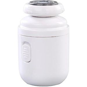 Draagbaar Elektrisch Scheerapparaat USB Oplaadbare Baard Scheren voor Reizen Camping Wit 6 x 3,5 cm