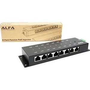 Alfa - APOE08G - PoE-injector - 8-poorts - Gigabit