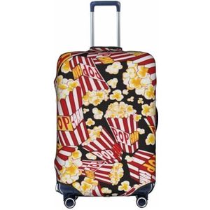 OPSREY Regenboog Rose Gedrukt Koffer Cover Reizen Bagage Mouwen Elastische Bagage Mouwen, Popcorn Print, M