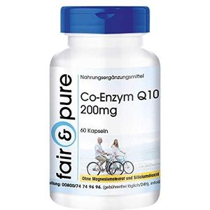 Fair & Pure® - Co-enzym Q10 200mg - Ubiquinone - vegan - 60 Q10 capsules - hoge dosering zonder magnesiumstearaat