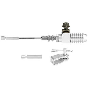 Akozon Hydraulische koppeling M10x1.25mm Universele motorfiets hoofdremcilinder stangrempomp(Zilver)