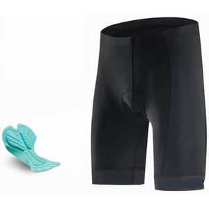 Ayztantine Fietsbroek voor heren, gevoerde zwarte fietsbroek voor heren, outdoorkleding, fietssport, fietsbroek, met gel gevoerde paardrijden (kleur: blauw, maat: M)