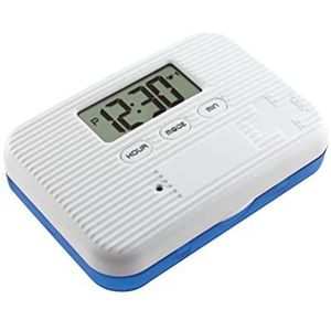 Hiraith Pillenbox timer, pillendoos met alarm, elektronische pillenorganizer met lcd-display, 6 vakken, digitale herinnering, outdoor draagbare mini box met alarm