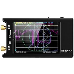 Antenne-analysator, NanoVNA-H4 4"" Vector Netwerk Antenne Analyzer 10KHz-1.5GHz MF HF VHF UHF Tuner Vna, voor netwerkkabeldiagnostiek