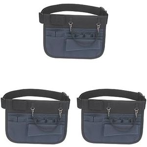 Verpleegkundigen Pouch Heuptas Verstelbare Fanny Pack Pouch Oxford Doek Paars, 3 Set (Blauw), 26.5x21cm