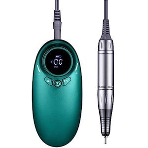 Nagel Boor, 35000 RPM Coreless Motor Draadloze Elektrische Nagelboormachine, Draagbare Oplaadbare Nail Art Elektrische Manicure Nagelboor Professioneel Nagelgereedschap ( Color : Verde )