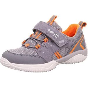 Superfit Storm Sneakers voor jongens, Lichtgrijs oranje 2500, 32 EU
