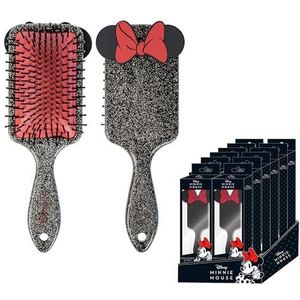 Minnie haarborstel, zwart, ontwarringsborstel, Minnie Mouse-design, origineel product