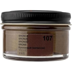 Tarrago | Schoencrème Metaal 50 ml | Crème voor leer en synthetisch leer in metallic kleuren (Bronze 107)