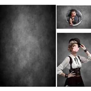 WaW Fotoachtergrond Houtskool Grijze, Fotografie Studio Canvas Achtergrond Stof Abstracte, Fotoshoot Achtergrond Vintage Portret 1.5x2.2m