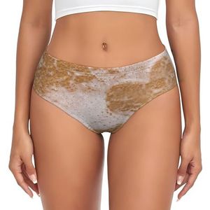 yagDAA Love Heart Beach Print Dames Ondergoed Zachte Elastische Bikini Slips Knickers Dames Hipster Slipje Onderbroek, Zwart, XS