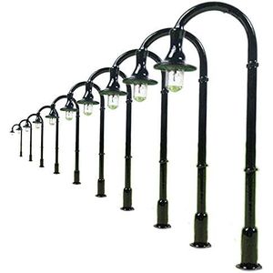 Evemodel 10 stuks model lampen lantaarns lampen spoor H0 48mm modelbouw modelbaan landschapsarchitectuur L005