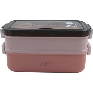 Lunchbox met soepkom - Bento Box - Lunchbox volwassenen - Lunchboxen - Lunchbox Kinderen - Lunchbox met vakjes - luchtdicht en lekvrij - BPA vrij (Roze)