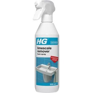 HG Limescale Remover Foam Spray, Professional Grade Limescale Remover, Badkamer Ontkalker, Verwijdert Vlekken & Afzettingen van Douchekoppen, Kranen, Baden & Schermen (500ml) - 218050106